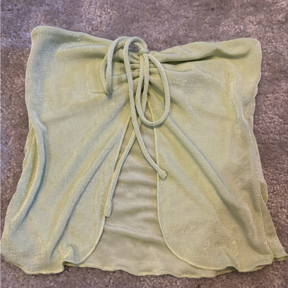 Edikted Light Green Sparkly Top